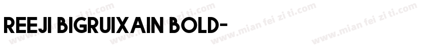 reeji bigruixain bold字体转换